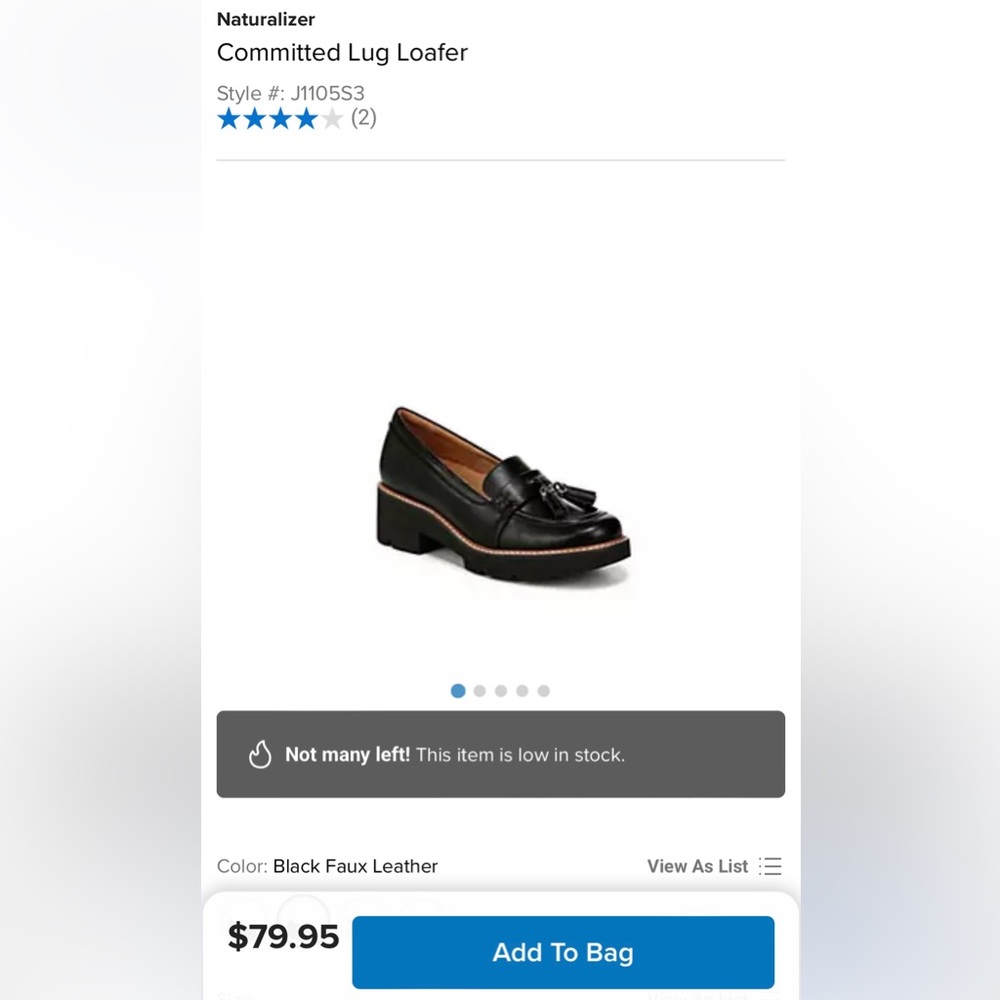 Naturalizer Black loafers w tassel BRAND NEW